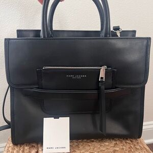 Marc Jacobs Black Madison Leather Tote